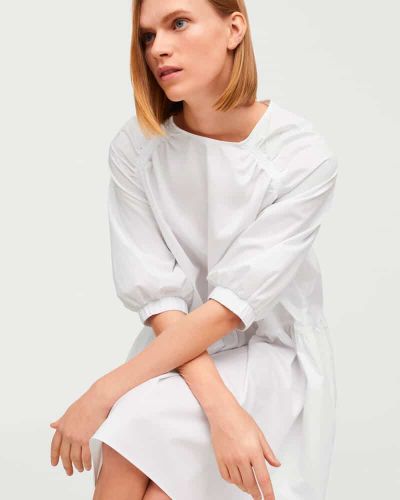 Puffed sleeves cotton dress (Demo)