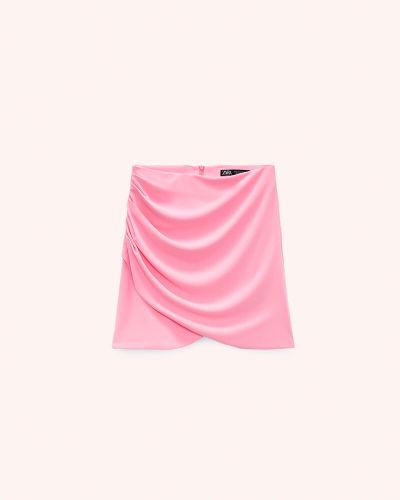 Draped pink mini skirt (Demo)